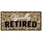 Big Dot of Happiness Happy Retirement Kraft Paper Banner, Officially Retired Party Banner, Printed Brown Paper Party Sign Decoration – 1 Count